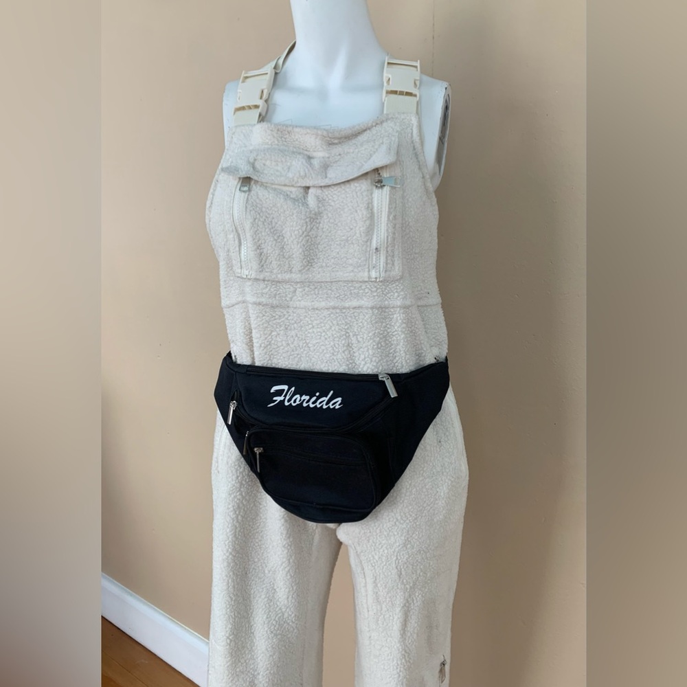 NWOT 90’s Black Fanny Pack || Florida Souvenir Waist Bag